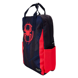 Loungefly Marvel Spider-Verse Miles Morales Suit Full -Size Nylon Backpack