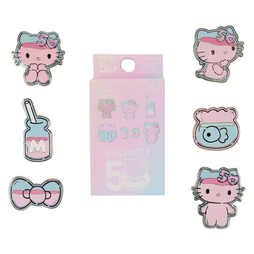 Preorder Loungefly Sanrio Hello Kitty 50th Anniversary Clear and  Cute Mystery Box Pins