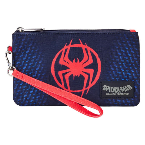 Preorder Loungefly Marvel Spider - Verse Miles Morales Nylon Wristlet Wallet