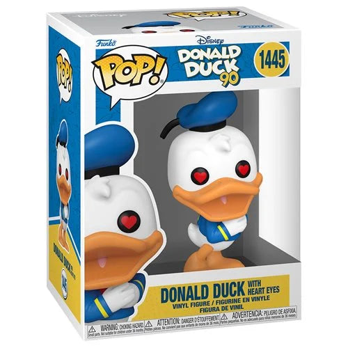 Funko Pop! Donald Duck 90th Anniversary: Donald Duck with Heart Eyes #1445 (Pop Protector Included)