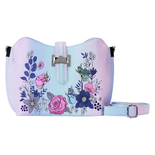 Loungefly  Sleeping Beauty 65th Anniversary Floral Crown Crossbody Bag