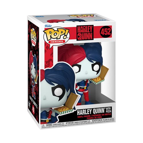Funko Pop! Harley Quinn with Pizza #452 (Pop Protector Included)