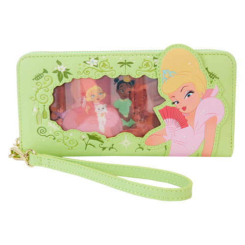 Loungefly Disney Princess and The Frog Tiana Lenticular Zip Around Wristlet Wallet