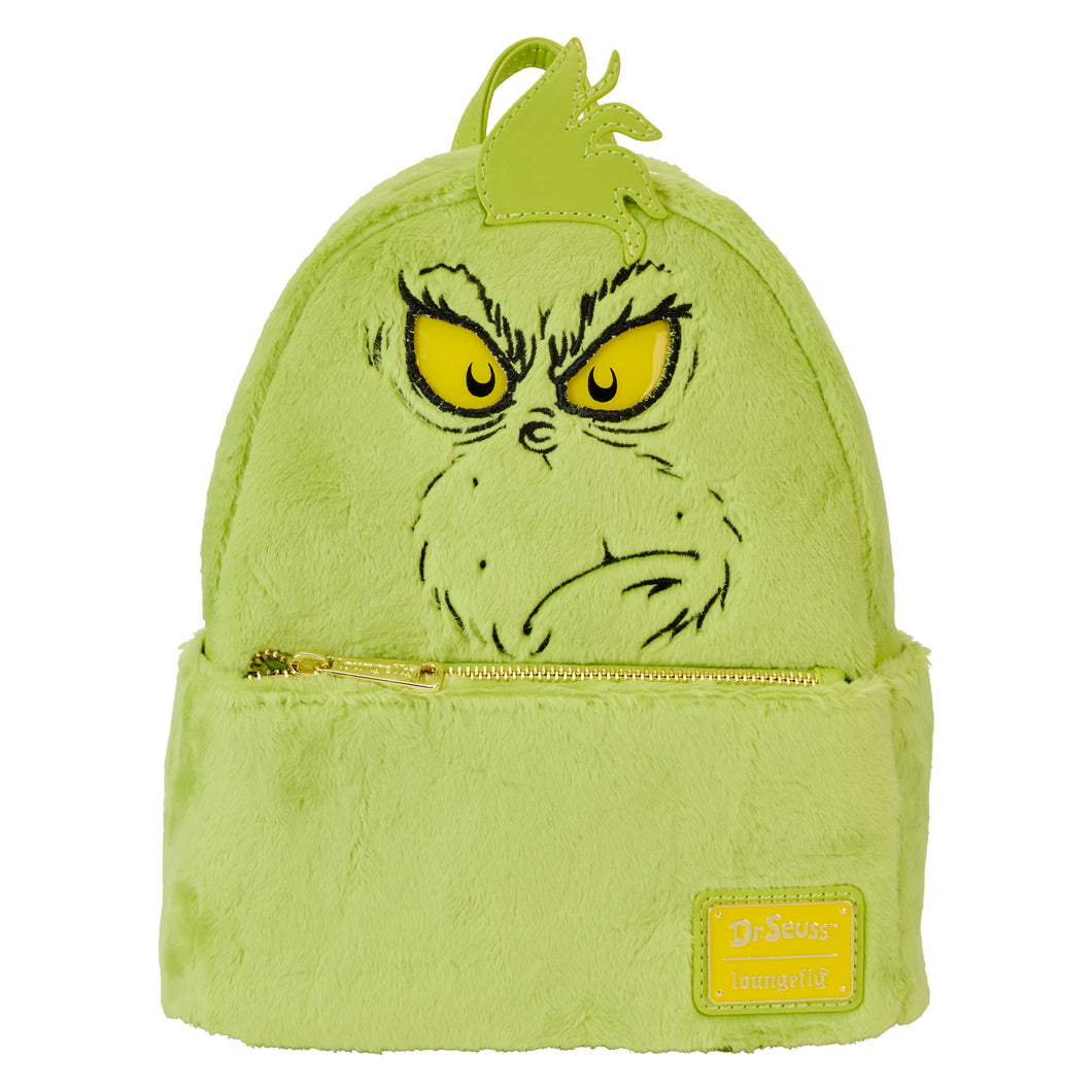 Dr Seuss Plush Grinch Light-Up Cosplay Mini Backpack