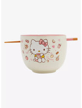 Sanrio Hello Kitty Apple Snacks Ramen Bowl with Chopsticks and Spoon