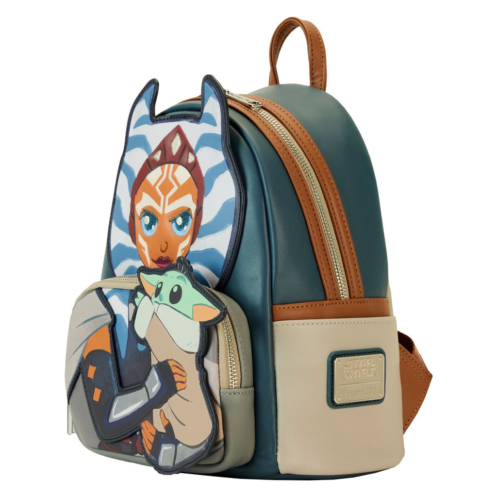 Preorder Loungefly Mandalorian Ahsoka Holding Grogu Mini Backpack ...