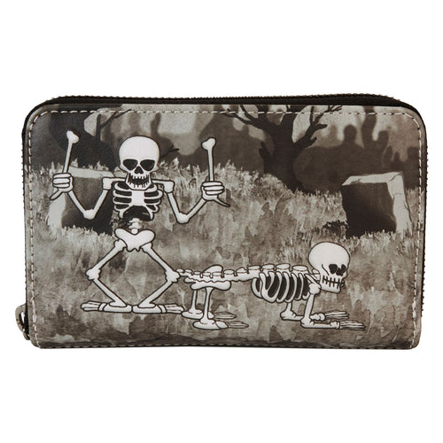 Skeleton Dance Zip Around Wallet