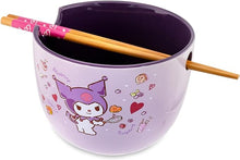 Sanrio Kuromi 20-Ounce Ramen Bowl With Chopsticks and Spoon