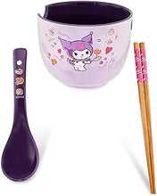 Sanrio Kuromi 20-Ounce Ramen Bowl With Chopsticks and Spoon