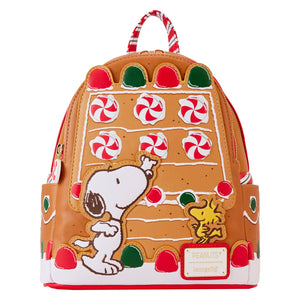 Preorder Loungefly Peanuts Snoopy Gingerbread House Mini Backpack