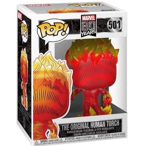 Funko Pop! Marvel The Original Human Torch #501 (Pop Protector Included)