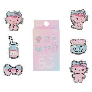 Sanrio Hello Kitty 50th Anniversary Clear and  Cute Mystery Box Pins