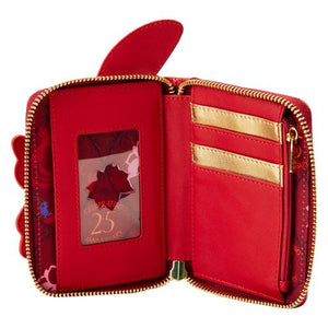 Loungefly Disney Mulan 25th Anniversary Mushu Glitter Cosplay Ziparound Wallet