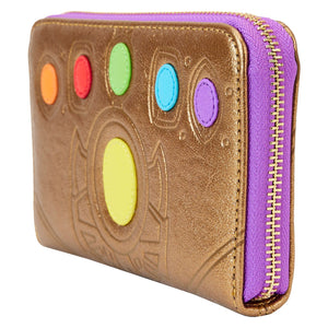 Preorder Loungefly Marvel Shine Thanos Gauntlet Ziparound Wallet