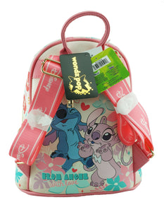 Angel and Stitch WondaPop 11" Vegan Leather Mini Backpack