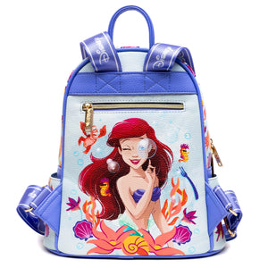 The Little Mermaid - Ariel WondaPop 11" Vegan Leather Fashion Mini Backpack