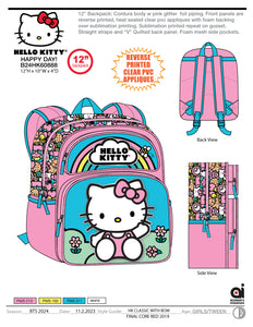 Hello Kitty Happy BDAY 12-Inch Backpack
