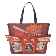 Beetlejuice Dante's Inferno Room Tote Crossbody Bag with Coin Bag