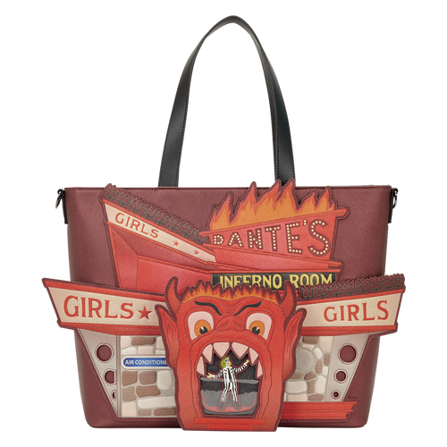Beetlejuice Dante's Inferno Room Tote Crossbody Bag with Coin Bag