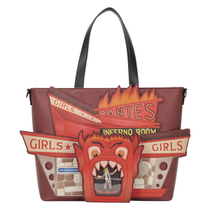 Beetlejuice Dante's Inferno Room Tote Crossbody Bag with Coin Bag