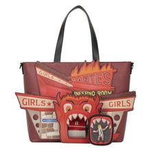 Beetlejuice Dante's Inferno Room Tote Crossbody Bag with Coin Bag