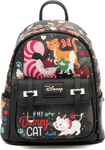 Cats 11" Vegan Leather Fashion Mini Backpack