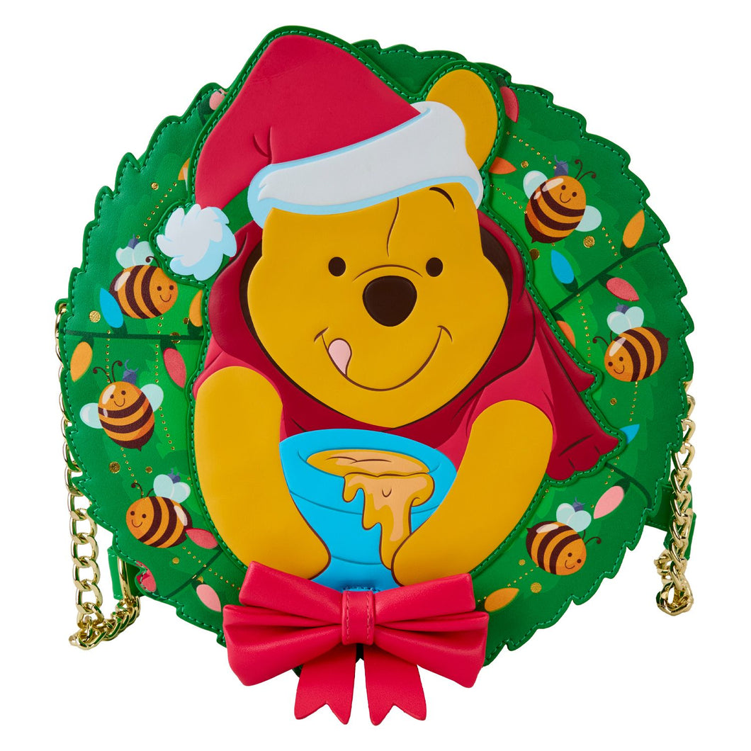 Winnie The Pooh Stuck in Wreath Crossbody Bag