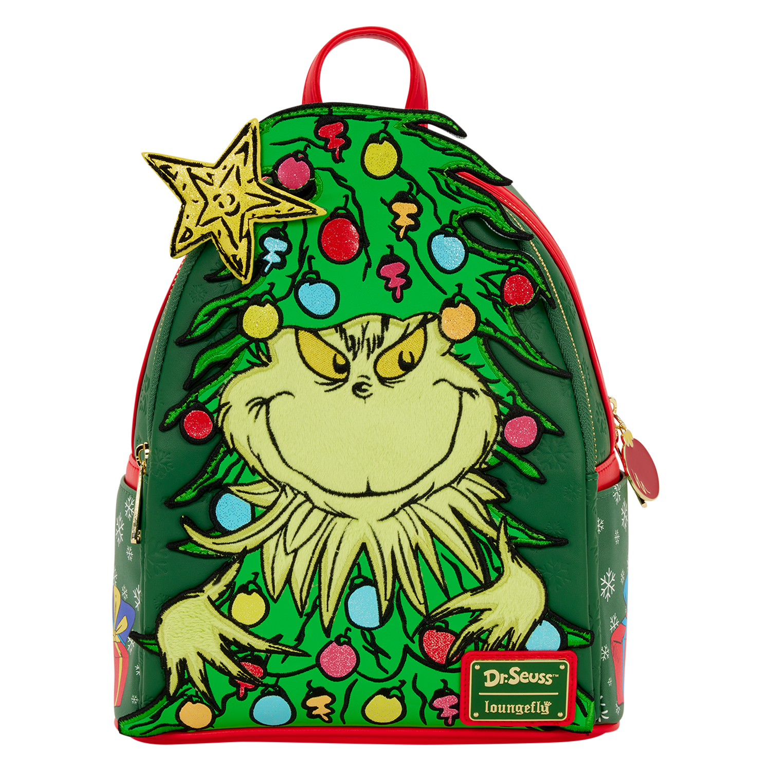 green clear light up mini backpack Dr. Seuss by Loungefly Mini Backpack Grinch Holiday