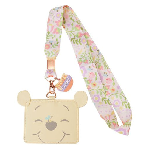 Loungefly Disney Winnie the Pooh Floral Lanyard with Cardholder