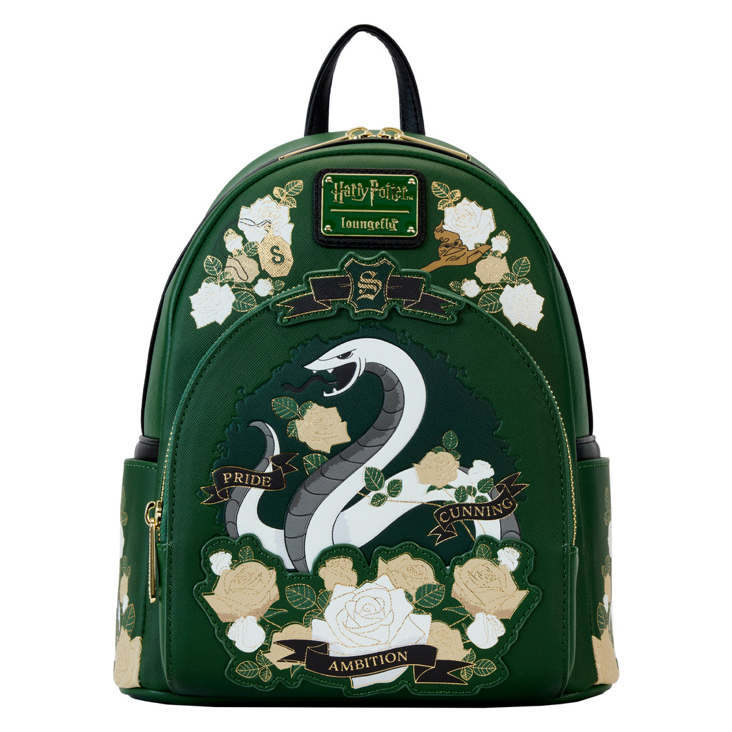 Loungefly WB Harry Potter Slytherin House Tattoo Mini Backpack