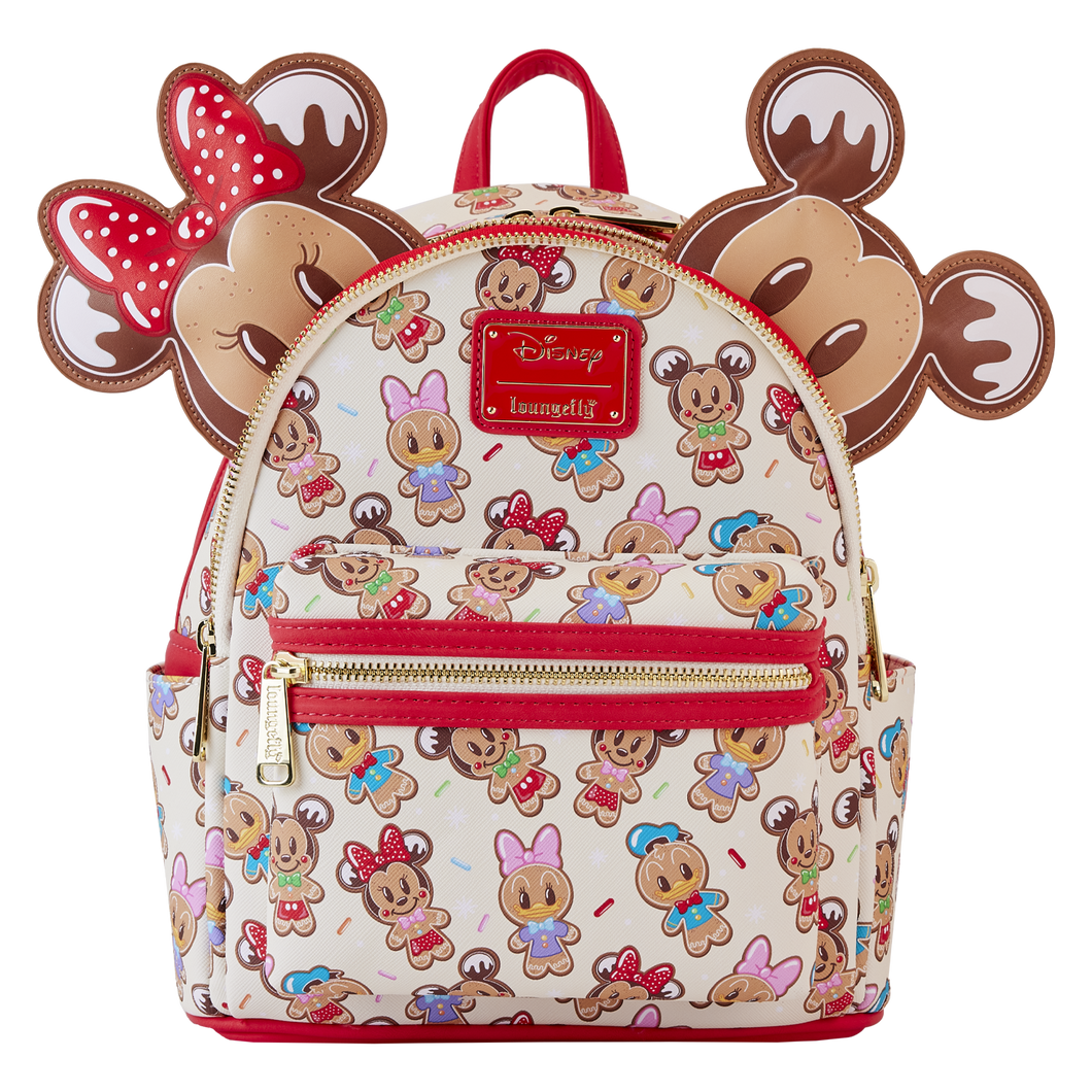 Loungefly  Mickey & Friends Gingerbread Cookie AOP Ear Holder Mini Backpack