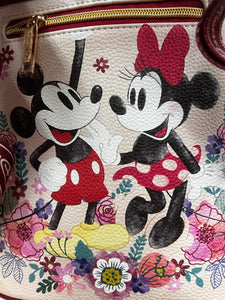 Mickey and Minnie WondaPop 11" Vegan Leather Mini Backpack with Dustbag