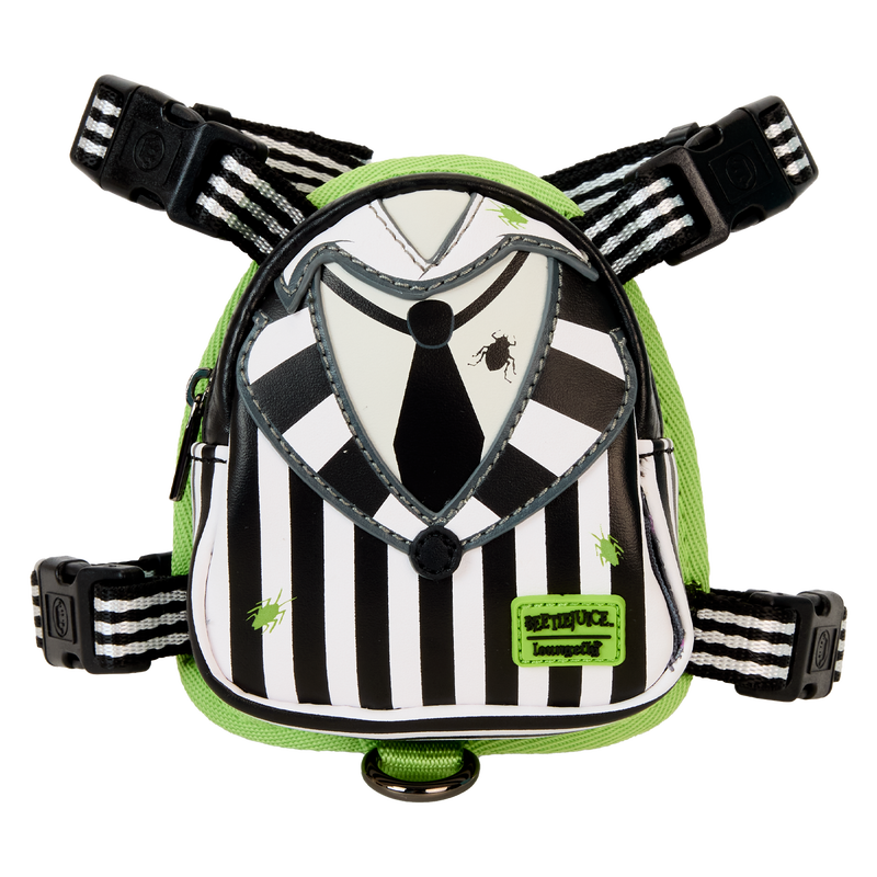 Warner Brothers Beetlejuice Cosplay Mini Backpack Dog Harness Small