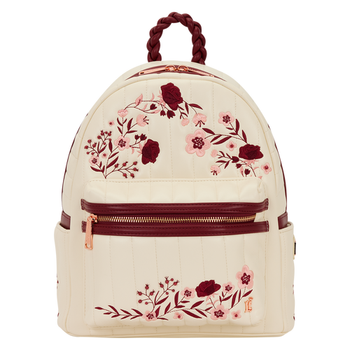 Loungefly Cream & Red Floral Mini Backpack