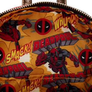 Preorder Loungefly Marvel Deadpool Metallic Collection Cosplay Mini Backpack