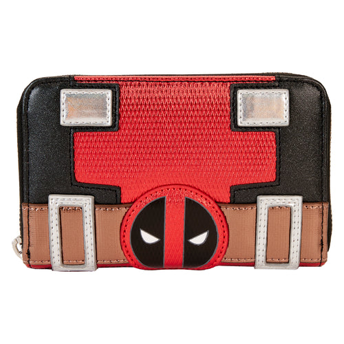 Preorder Loungefly Marvel Deadpool Metallic Collection Cosplay Ziparound Wallet