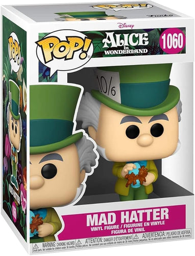 Funko Pop! Disney: Alice in Wonderland 70th - Mad Hatter #1060 (Pop Protector Included)