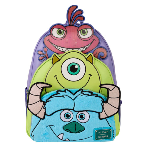 Loungefly Pixar Monsters Inc Triple Pocket Backpack