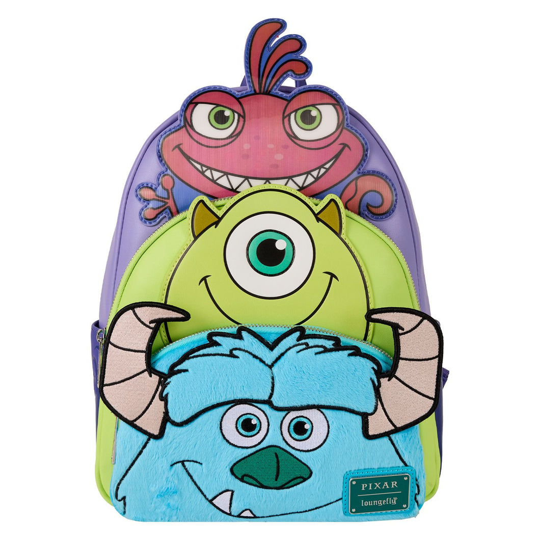 Loungefly Pixar Monsters Inc Triple Pocket Backpack