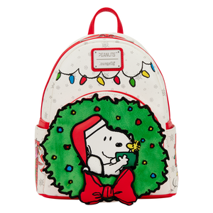 Peanuts Snoopy & Woodstock Holiday Plush Wreath Mini Backpack