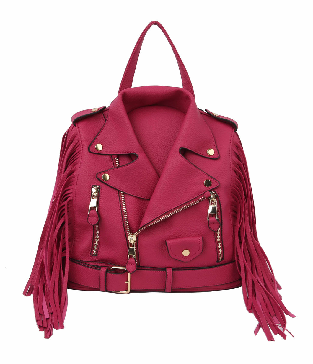 Fringe Motorcycle Jacket Backpack- Fuchsia – Shop Toyz N Fun