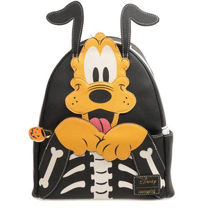 Loungefly Disney Pluto Skellington Glow-in-the-Dark Mini-Backpack
