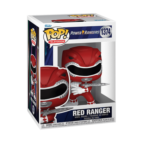 Funko Pop! Mighty Morphin Power Rangers 30th Anniversary Red Ranger #1374 (Pop Protector Included)