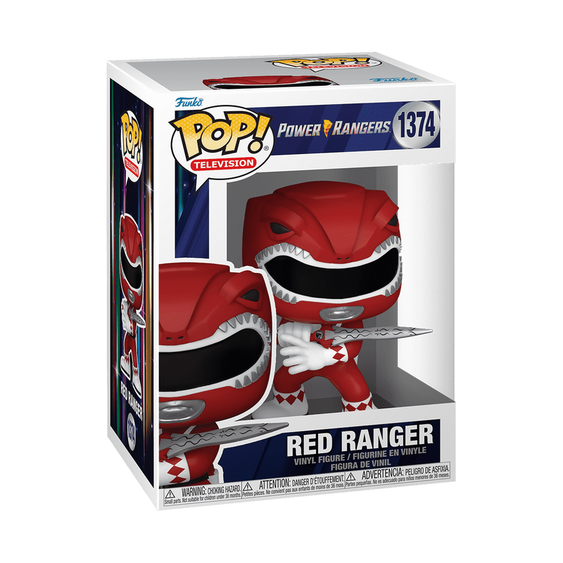 Funko Pop! Mighty Morphin Power Rangers 30th Anniversary Red Ranger #1374 (Pop Protector Included)