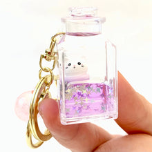 Kitty Jar Floaty Keychain Charm