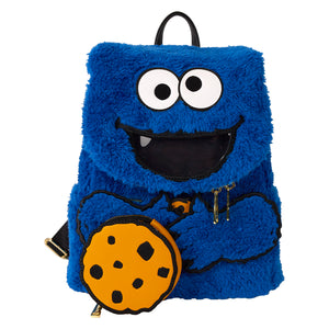 Loungefly Sesame Street Cookie Monster Plush Mini Backpack