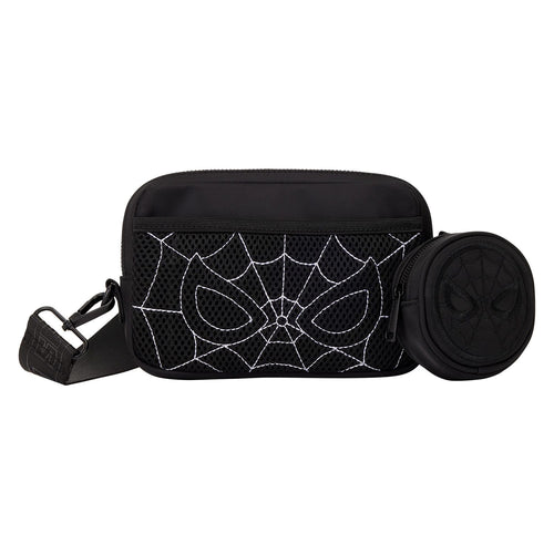 Spider-Man Black & White Suit Sling Crossbody Bag with Coin Bag