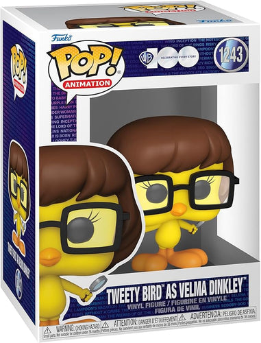 Funko Pop! Looney Tunes: Tweety Bird as Velma Dinkley #1243 (Pop Protector Included)