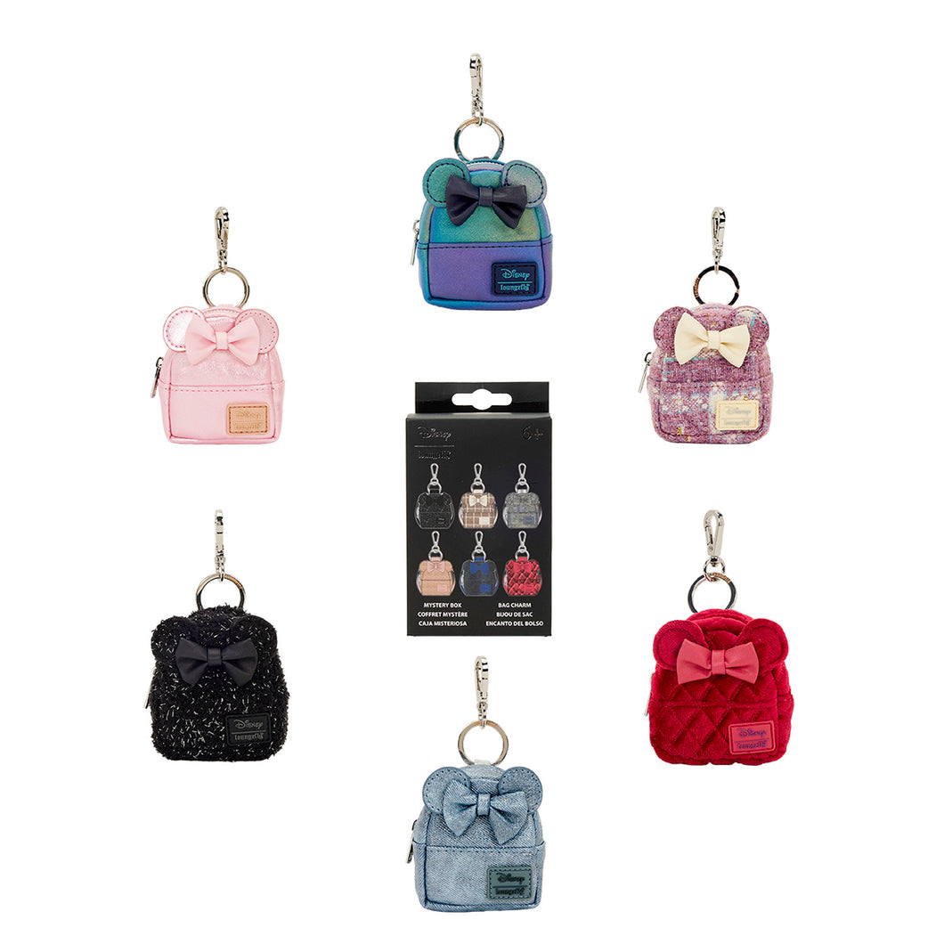 Minnie Mouse Glitter Mystery Mini Backpack Keychain Charm
