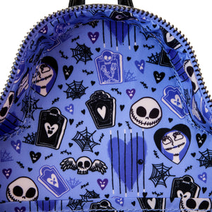 Loungefly NBC Jack and Sally Eternally Yours Mini Backpack